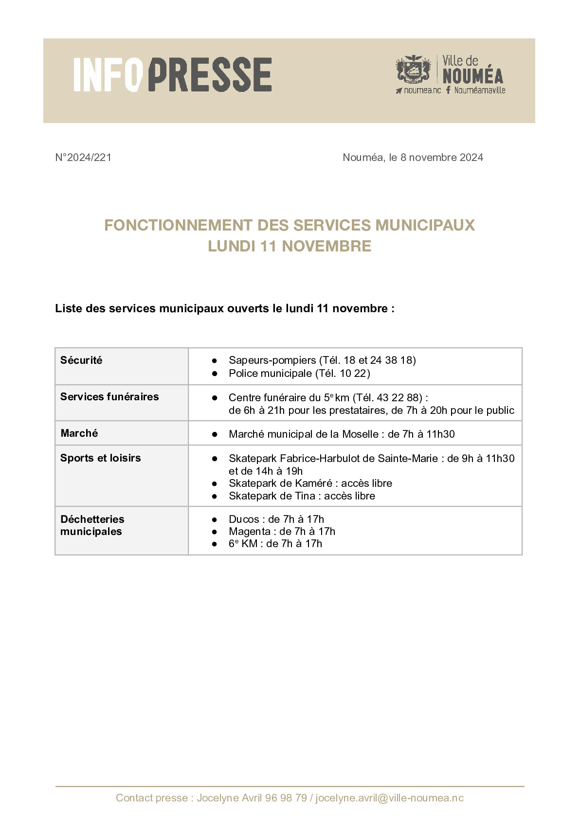 221 IP Fonctionnement des services municipaux - 11 novembre.pdf