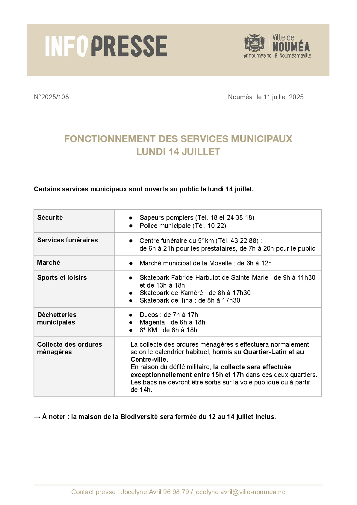 108 IP Fonctionnement des services municipaux - Lundi 14 juillet.pdf