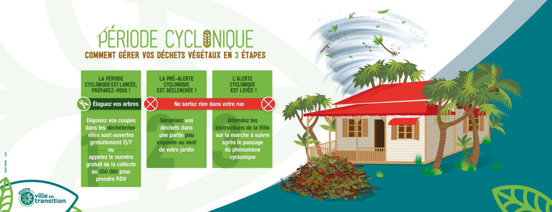 déchets verts période cyclonique