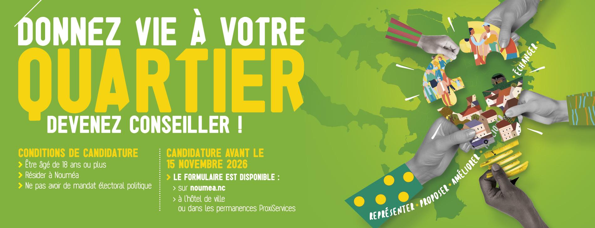 Devenez conseiller de quartiers 2026