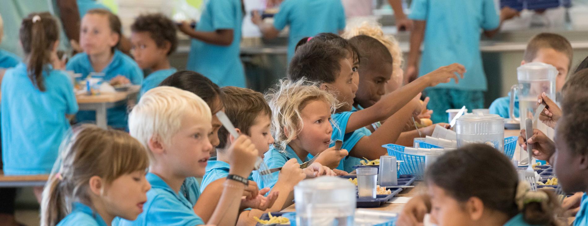 Le service de cantine dans les écoles publiques de Nouméa