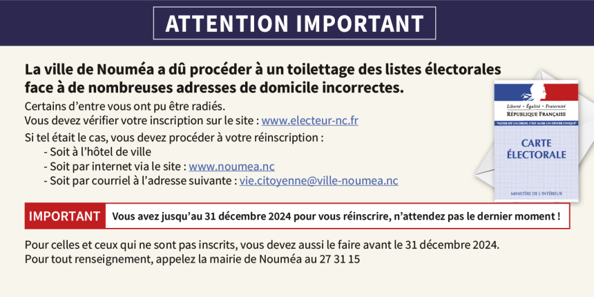 Inscriptions listes électorales 2