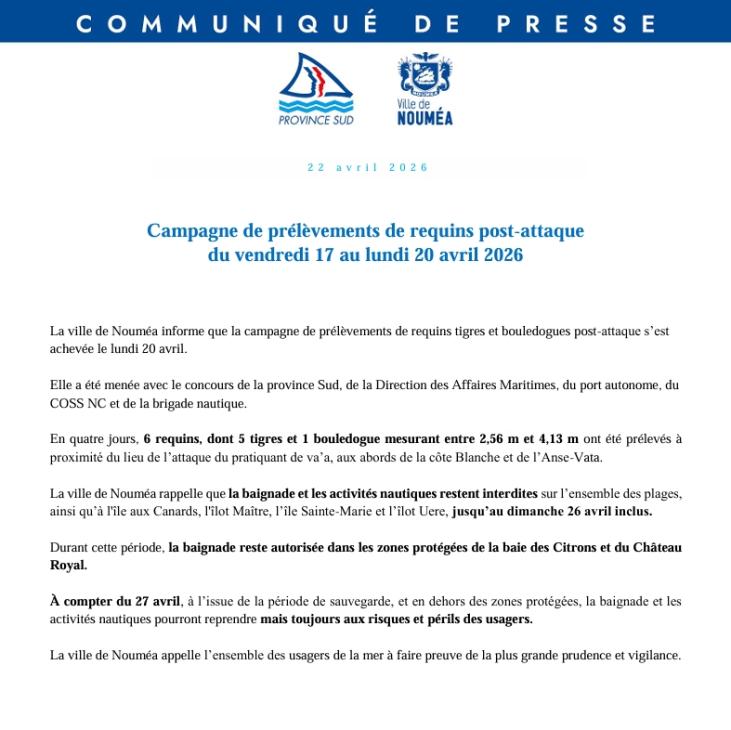 20260422_Communiqué de presse province Sud ville de Nouméa