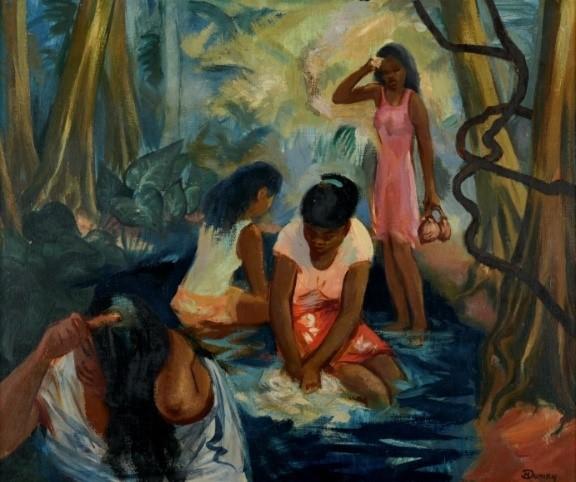 Henri Dumien Sans titre Huile sur panneau d’isorel, vers 1944 46 x 55 cm Collection particulière Henri Dumien Sans titre Huile sur panneau d’isorel, vers 1944 46 x 55 cm Collection particulière