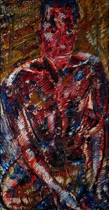 Nicolaï Michoutouchkine Takaro Timoli Huile sur toile, sans date 122 x 63 cm Fonds d’art de la Ville de Nouméa Nicolaï Michoutouchkine Takaro Timoli Huile sur toile, sans date 122 x 63 cm Fonds d’art de la Ville de Nouméa